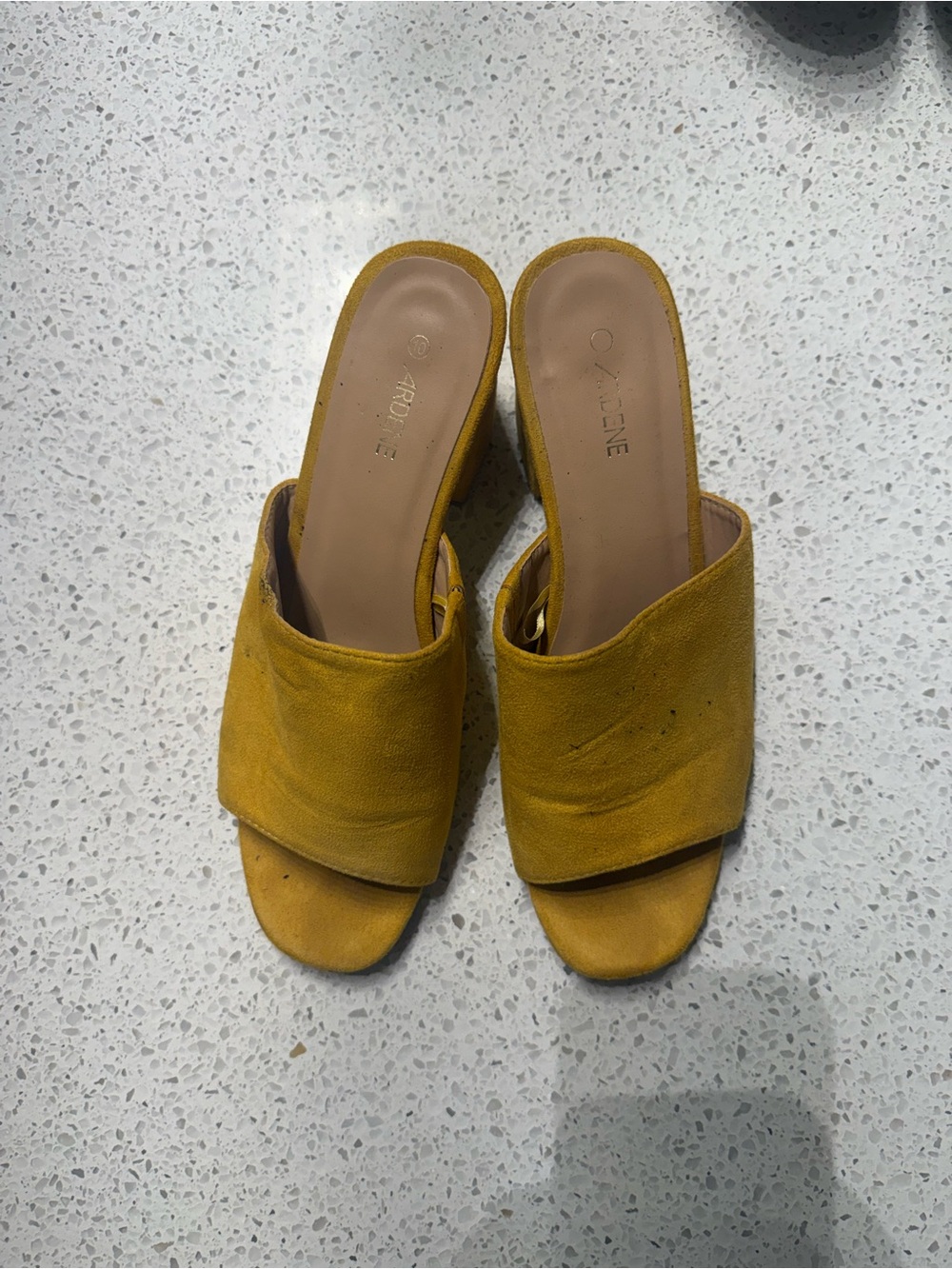 Ardene Women's Yellow Slide Mules